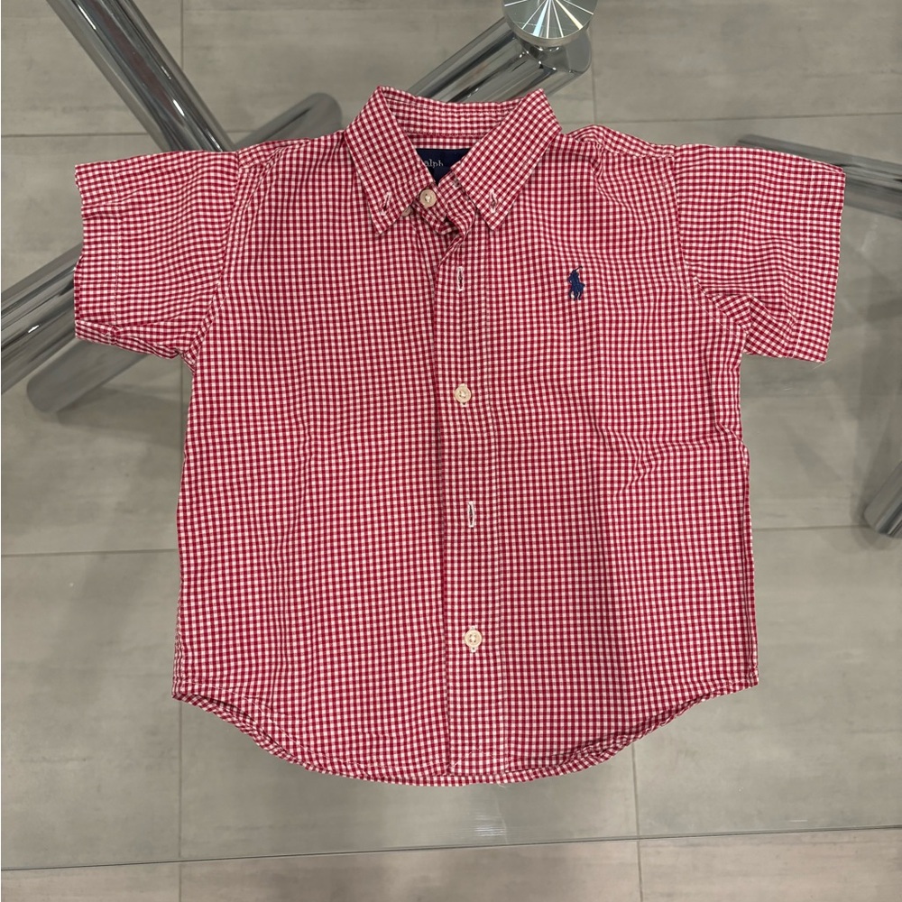Ralph Lauren Red Checkered Kids Button Down Shirt
